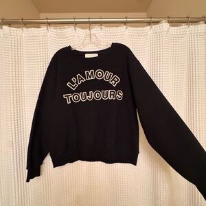 CHRLDR Black Sweater with White Text